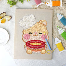 Carica l'immagine nel visualizzatore di Gallery, Punch Needle Kit con cornice - Coniglio Pasticcere