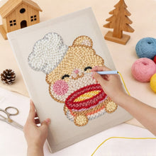 Carica l'immagine nel visualizzatore di Gallery, Punch Needle Kit con cornice - Coniglio Pasticcere