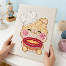 Carica l'immagine nel visualizzatore di Gallery, Punch Needle Kit con cornice - Coniglio Pasticcere