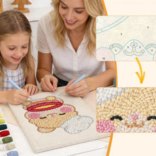 Carica l'immagine nel visualizzatore di Gallery, Punch Needle Kit con cornice - Coniglio Pasticcere