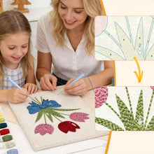 Carica l'immagine nel visualizzatore di Gallery, Punch Needle Kit con cornice - Bouquet di Tulipani