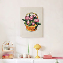Carica l'immagine nel visualizzatore di Gallery, Punch Needle Kit con cornice - Cesto di Fiori