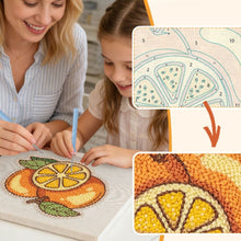 Carica l'immagine nel visualizzatore di Gallery, Punch Needle Kit con cornice - Arance Fresche