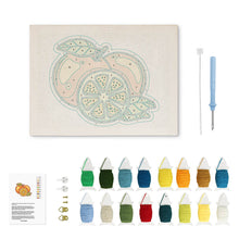 Carica l'immagine nel visualizzatore di Gallery, Punch Needle Kit con cornice - Arance Fresche
