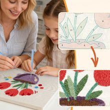 Carica l'immagine nel visualizzatore di Gallery, Punch Needle Kit con cornice - Tulipani Colorati