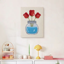 Carica l'immagine nel visualizzatore di Gallery, Punch Needle Kit con cornice - Barattolo di Tulipani