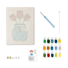 Carica l'immagine nel visualizzatore di Gallery, Punch Needle Kit con cornice - Barattolo di Tulipani