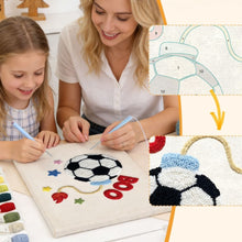 Carica l'immagine nel visualizzatore di Gallery, Punch Needle Kit con cornice - Stelle del Calcio