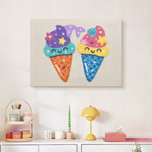Carica l'immagine nel visualizzatore di Gallery, Punch Needle Kit con cornice - Sogni di Gelato