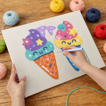 Carica l'immagine nel visualizzatore di Gallery, Punch Needle Kit con cornice - Sogni di Gelato