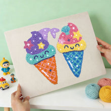 Carica l'immagine nel visualizzatore di Gallery, Punch Needle Kit con cornice - Sogni di Gelato