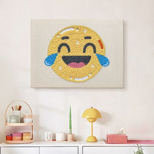Carica l'immagine nel visualizzatore di Gallery, Punch Needle Kit con cornice - Emoji che ride