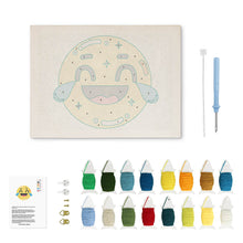 Carica l'immagine nel visualizzatore di Gallery, Punch Needle Kit con cornice - Emoji che ride