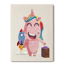 Carica l'immagine nel visualizzatore di Gallery, Punch Needle Kit con cornice - Avventure dell'unicorno Figured'Art