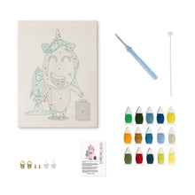 Carica l'immagine nel visualizzatore di Gallery, Punch Needle Kit con cornice - Avventure dell'unicorno