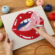 Carica l'immagine nel visualizzatore di Gallery, Punch Needle Kit con cornice - Bacio Stellato