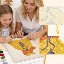 Carica l'immagine nel visualizzatore di Gallery, Punch Needle Kit con cornice - Fortuna Dorata