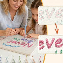 Carica l'immagine nel visualizzatore di Gallery, Punch Needle Kit con cornice - Never Give Up
