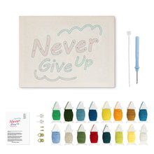 Carica l'immagine nel visualizzatore di Gallery, Punch Needle Kit con cornice - Never Give Up