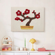 Carica l'immagine nel visualizzatore di Gallery, Punch Needle Kit con cornice - Bonsai di Ciliegio in Fiore
