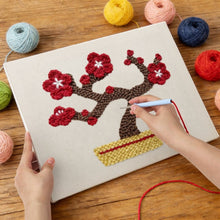 Carica l'immagine nel visualizzatore di Gallery, Punch Needle Kit con cornice - Bonsai di Ciliegio in Fiore