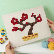 Carica l'immagine nel visualizzatore di Gallery, Punch Needle Kit con cornice - Bonsai di Ciliegio in Fiore