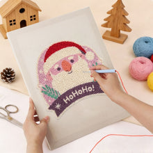 Carica l'immagine nel visualizzatore di Gallery, Punch Needle Kit con cornice - Risata di Babbo Natale