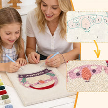 Carica l'immagine nel visualizzatore di Gallery, Punch Needle Kit con cornice - Risata di Babbo Natale