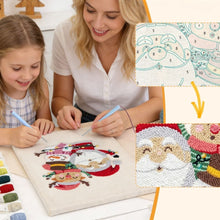 Carica l'immagine nel visualizzatore di Gallery, Punch Needle Kit con cornice - Babbo Natale e Amici