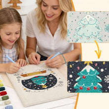 Carica l'immagine nel visualizzatore di Gallery, Punch Needle Kit con cornice - Albero di Natale Magico