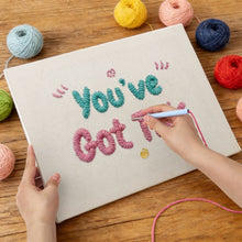 Carica l'immagine nel visualizzatore di Gallery, Punch Needle Kit con cornice - You've Got This