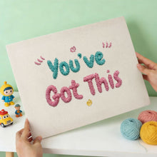 Carica l'immagine nel visualizzatore di Gallery, Punch Needle Kit con cornice - You've Got This