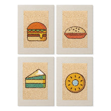 Carica l'immagine nel visualizzatore di Gallery, Punch Needle Kit (4 pezzi) con cornici - Street Food 2 Figured'Art