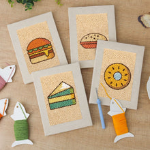 Carica l'immagine nel visualizzatore di Gallery, Punch Needle Kit (4 pezzi) con cornici - Street Food 2