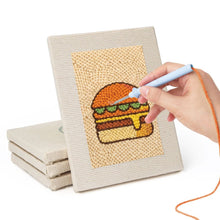 Carica l'immagine nel visualizzatore di Gallery, Punch Needle Kit (4 pezzi) con cornici - Street Food 2