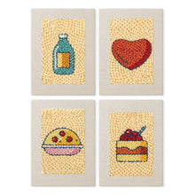 Carica l'immagine nel visualizzatore di Gallery, Punch Needle Kit (4 pezzi) con cornici - Piccole Golosità 2 Figured'Art