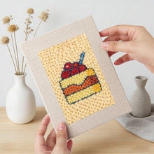 Carica l'immagine nel visualizzatore di Gallery, Punch Needle Kit (4 pezzi) con cornici - Piccole Golosità 2