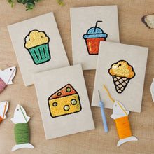 Carica l'immagine nel visualizzatore di Gallery, Punch Needle Kit (4 pezzi) con cornici - Collezione Bocconi Gustosi 1