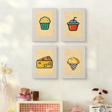 Carica l'immagine nel visualizzatore di Gallery, Punch Needle Kit (4 pezzi) con cornici - Collezione Bocconi Gustosi 2