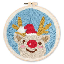 Carica l&#39;immagine nel visualizzatore di Gallery, Punch Needle Renna dal naso rosso