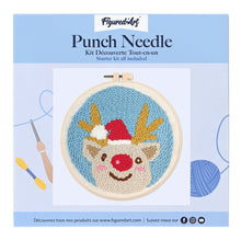 Carica l&#39;immagine nel visualizzatore di Gallery, Punch Needle Kit Renna dal naso rosso