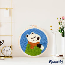 Carica l'immagine nel visualizzatore di Gallery, Punch Needle Kit Orso polare felice