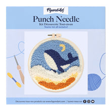 Carica l'immagine nel visualizzatore di Gallery, Punch Needle Kit Balena blu