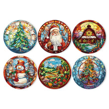 Carica l&#39;immagine nel visualizzatore di Gallery, Set di 6 Tovagliette da Dipingere con i numeri (20cm diametro) - Regalo di Natale Creativo