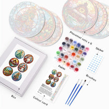 Carica l&#39;immagine nel visualizzatore di Gallery, Set di 6 Tovagliette da Dipingere con i numeri (20cm diametro) - Regalo di Natale Creativo