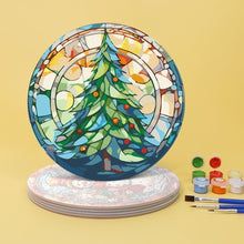 Carica l&#39;immagine nel visualizzatore di Gallery, Set di 6 Tovagliette da Dipingere con i numeri (20cm diametro) - Regalo di Natale Creativo