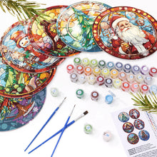 Carica l&#39;immagine nel visualizzatore di Gallery, Set di 6 Tovagliette da Dipingere con i numeri (20cm diametro) - Regalo di Natale Creativo