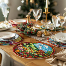 Carica l&#39;immagine nel visualizzatore di Gallery, Set di 6 Tovagliette da Dipingere con i numeri (20cm diametro) - Regalo di Natale Creativo