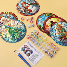 Carica l&#39;immagine nel visualizzatore di Gallery, Set di 6 Tovagliette da Dipingere con i numeri (20cm diametro) - Regalo di Natale Creativo