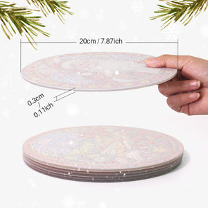 Set di 6 Tovagliette da Dipingere con i numeri (20cm diametro) - Regalo di Natale Creativo